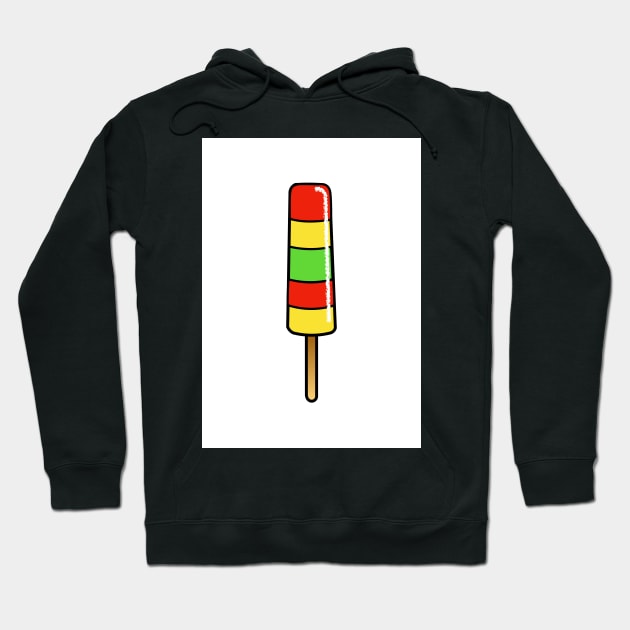 Striped Traffic Light Ice Lolly Hoodie by AdamRegester